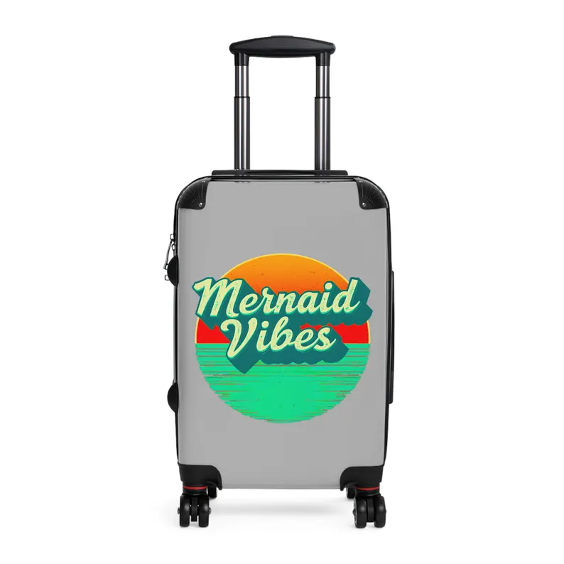 Mermaid Vibes travel suitcase
