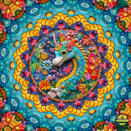 Colorful unicorn mandala artwork